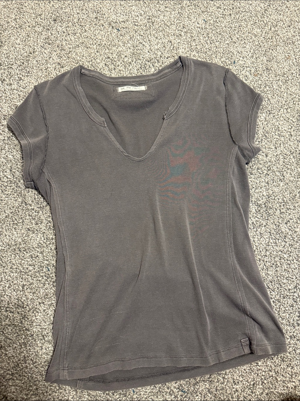 We the free Charcoal V-Neck Tee